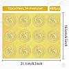34 Sheets Self Adhesive Gold Foil Embossed Stickers DIY-WH0509-017-2