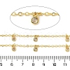 Brass Cubic Zirconia Cable Chains CHC-H112-02G-02-3