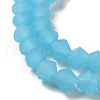 Imitation Jade Frosted Glass Bead Strands EGLA-A039-J4mm-MD03-3
