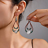 Alloy Synthetic Turquoise Dangle Earrings FS-WG12E90-09-1