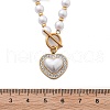 Ion Plating(IP) 304 Stainless Steel Crystal Rhinestone Heart Pendant Necklaces NJEW-P320-20G-5
