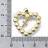 Heart with Cross Brass Pendants KK-V010-19G-3