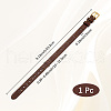 CALFOVERA 1Pc Leather Textured Bracelet Straps Slide Wristbands for Slide Charms AJEW-CL0001-01A-2