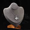 304 Stainless Steel & Plastic Pearl Bees Pendant Cable Chain Necklaces NJEW-U023-03P-3