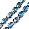 Electroplate Glass Beads Strands EGLA-T028-01N-1