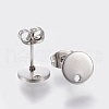 Non-Tarnish 304 Stainless Steel Stud Earring Findings STAS-K184-01-02P-2