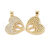Brass Micro Pave Cubic Zirconia Pendants ZIRC-I063-26G-1