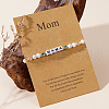Bohemian Style & Mother's Day Handmade Natural Howlite Round & Glass Beads Stretch Bracelets for Women RU7436-2