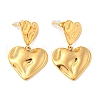 304 Stainless Steel Dangle Stud Earrings EJEW-P253-01G-1