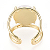 Brass Cuff Rings for Women KK-T074-01G-3