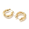 Ion Plating(IP) 304 Stainless Steel Ring Hoop Earrings for Women EJEW-S227-72G-2