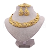 Infinity Alloy Crystal Rhinestone Necklaces & Stud Earrings & Bracelets & Rings Sets FS-WG89C78-01-2