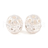 Brass Micro Pave Clear Cubic Zirconia Beads KK-S389-15S-1