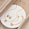 Ring 304 Stainless Steel Micro Pave Clear Cubic Zirconia Pendant Necklaces & Stud Earrings & Link Bracelets Sets FS-WGE7FBC-01-2