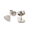 304 Stainless Steel Heart Stud Earrings for Women EJEW-I281-13P-2