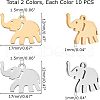Unicraftale 20Pcs 2 Colors 201 Stainless Steel Pendants STAS-UN0029-97-5