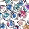 Transparent Glass Pendants GLAA-M048-06-1