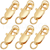 Beebeecraft 20Pcs Brass Lobster Claw Clasps KK-BBC0015-01A-G-1