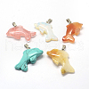 Dolphin Natural & Synthetic Mixed Stone Pendants G-Q449-01-1