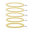 Round Brass Beaded Stretch Bracelets BJEW-JB05982-2