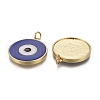 Brass Enamel Pendants KK-F821-48B-G-2