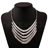 Multilayer Curved Shaped Alloy Bib Necklaces for Women FS-WG0316B-02-1