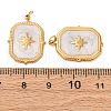 304 Stainless Steel Enamel Pendants STAS-U061-34G-A01-3
