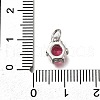 Brass Pave Cubic Zirconia Pendants KK-V002-23P-02-3