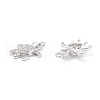 Rack Plating Brass Micro Pave Cubic Zirconia Pendants ZIRC-C026-07P-2