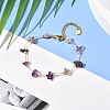 Natural Mixed Gemstone Chip Beaded Bracelet for Girl Women BJEW-JB06983-3