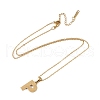 Ion Plating(IP) Initial Letter 304 Stainless Steel Pendant Necklaces NJEW-M199-01G-P-3