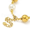 304 Stainless Steel & 201 Stainless Steel & Plastic Pearl Round Beaded Bracelets for Women BJEW-G717-02B-G-3
