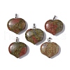 Natural Unakite Pendants G-G956-D02-1