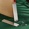 4Pcs Rectangle 201 Stainless Steel Blank Bookmarks AJEW-UN00003-2