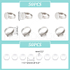 Unicraftale DIY Blank Dome Flat Round Finger Ring Making Kit DIY-UN0004-51-4