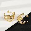304 Stainless Steel C-Shaped Cuff Earrings EJEW-U070-02G-2