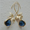 Alloy Glass Dangle Earrings FS-WG0B803-01-4