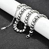 304 Stainless Steel Rectangle Link Chain Neklaces for Women NJEW-R024-01P-1