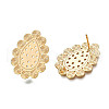 Brass Stud Earring Findings KK-N232-336LG-2