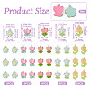 30Pcs 5 Colors Transparent Resin Pendants RESI-TA0001-68-11