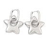 Star Brass Hoop Earrings for Women EJEW-U057-06C-02P-4