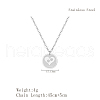 Stylish Stainless Steel Heart with Dog Paw Print Pendant Necklace for Women's Daily Wear IN3781-2-2