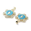 Rack Plating Brass Micro Pave Clear Cubic Zirconia Pendants KK-C041-06D-G-2