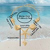 Summer Beach Alloy Crystal Rhinestone Shell Shape Starfish Pendant Necklaces for Women FS-WGE00B6-01-4