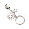 Moon Natural & Synthetic Mixed Stone Pendant Keychain KEYC-JKC01141-5