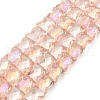 AB Color Plated Transparent Glass Beads Strands EGLA-P051-06A-A02-2