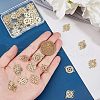 SUPERFINDINGS 32Pcs 8 Style Baroque Style Zinc Alloy Connector Charms FIND-FH0003-94-3