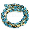 Electroplate Transparent Glass Beads Strands EGLA-G037-03A-HP06-2