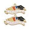 Graduation Season Alloy Enamel Pendants ENAM-V002-01F-KCG-1