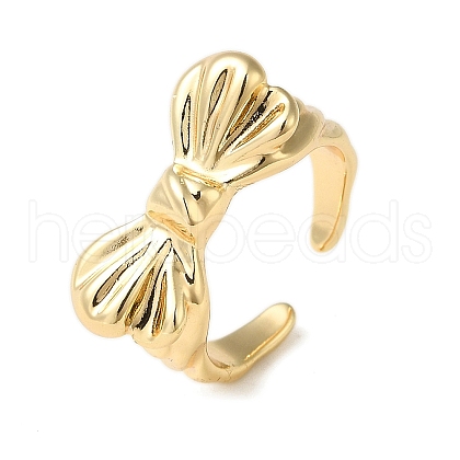 Brass Open Cuff Ring RJEW-C037-04G-1